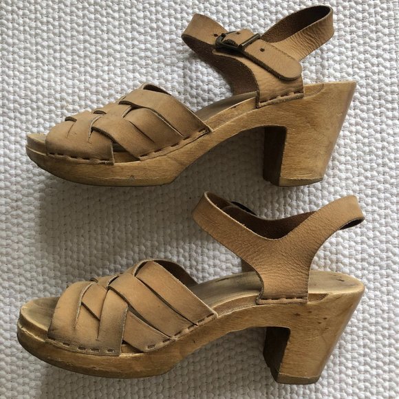 No. 6 Huarache High Heel Clog Sandal - Picture 4 of 6